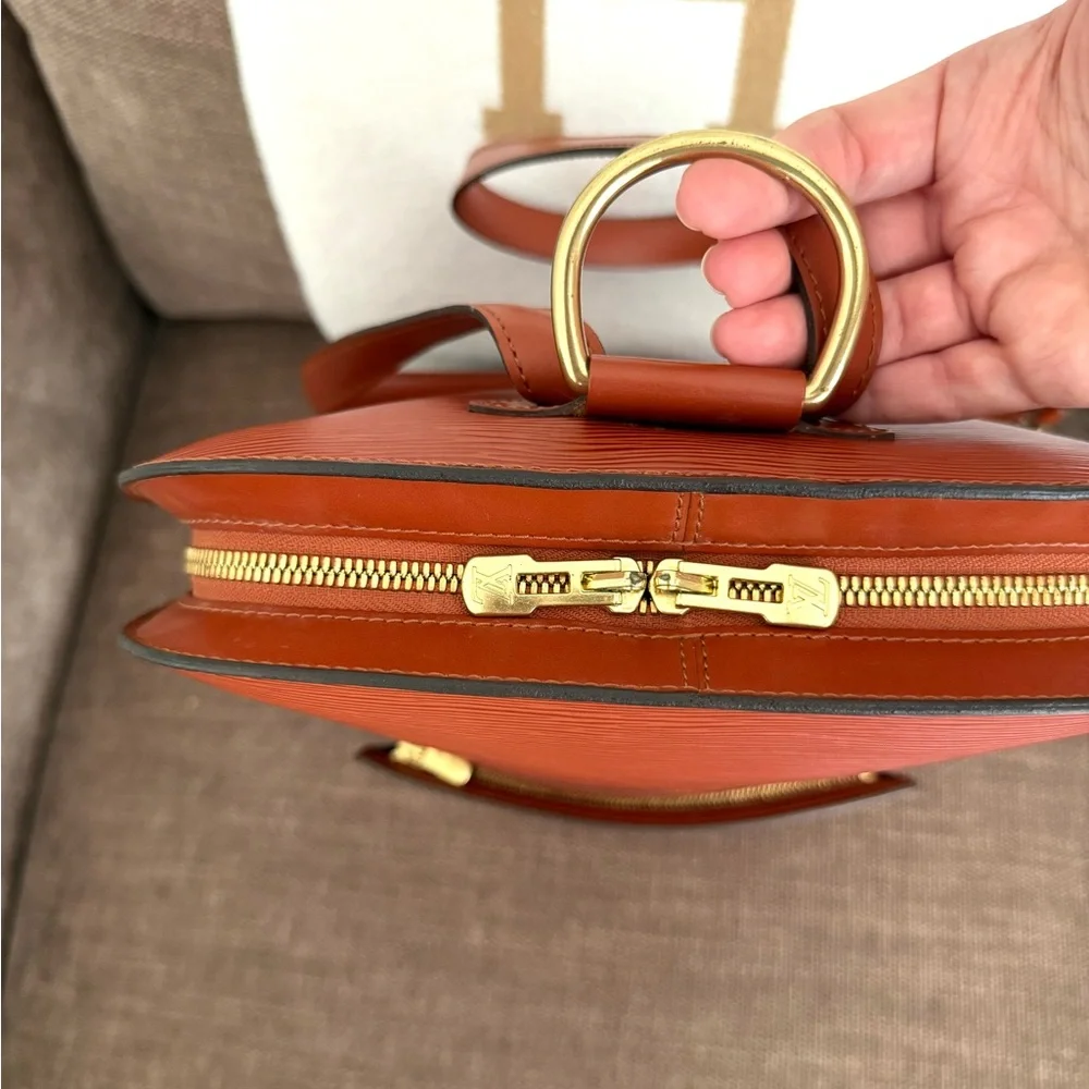 Authentic Louis Vuitton Epi Gobelin Backpack M52293 brown Epi leather
